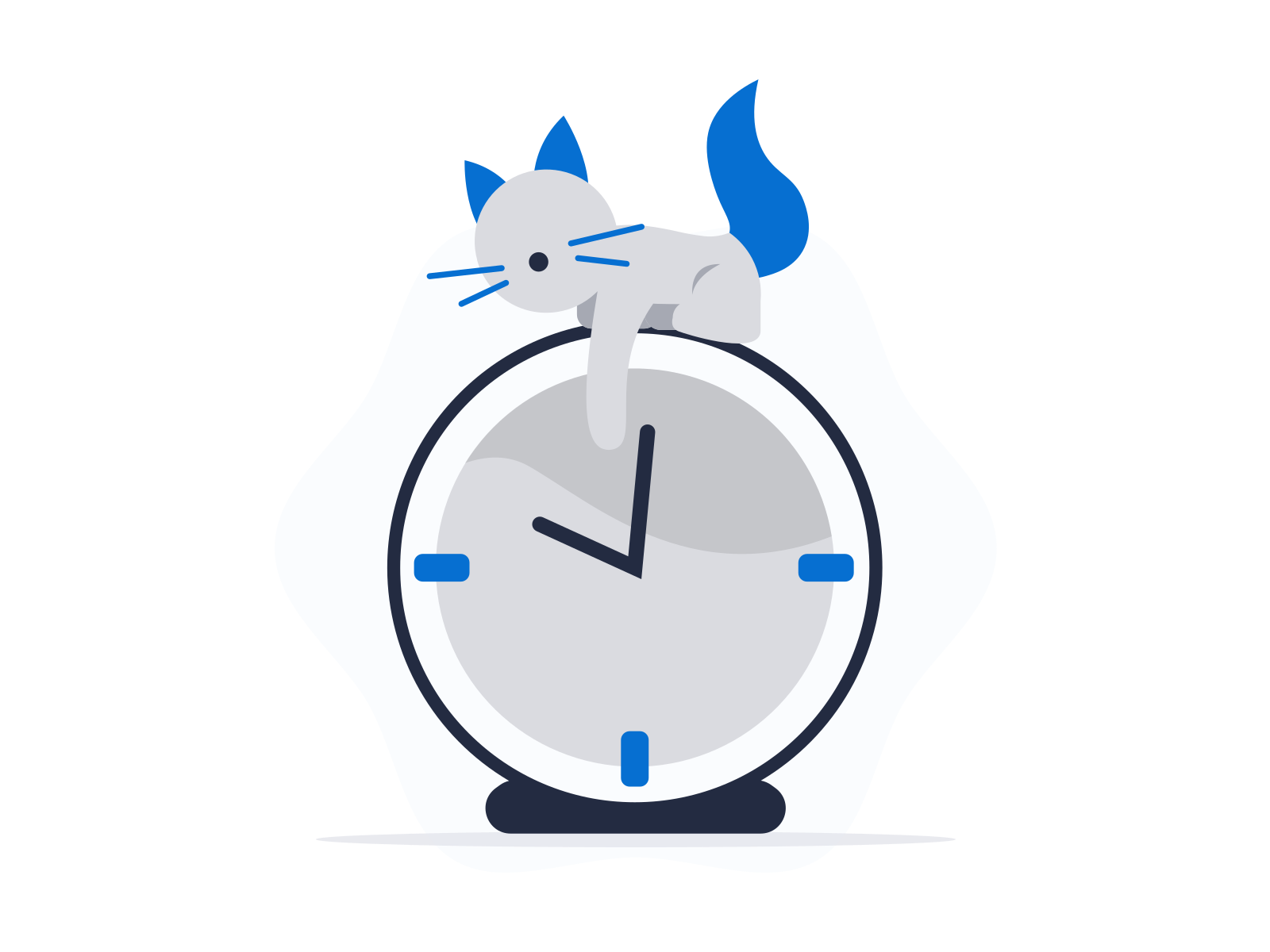 clock-and-cat